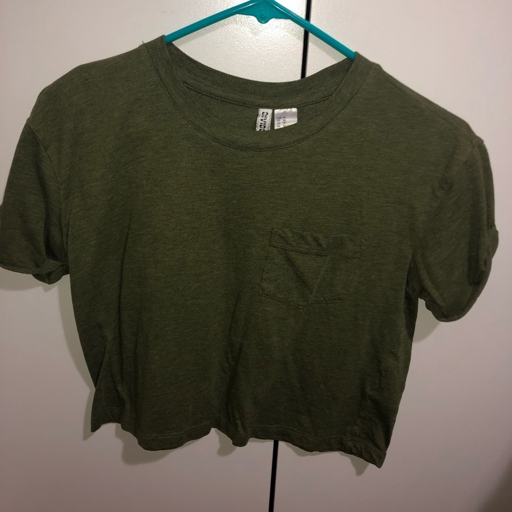 Crop olive  t shirt from H&M